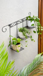 Elegant 3-Tier Metal Wall Plant Holder